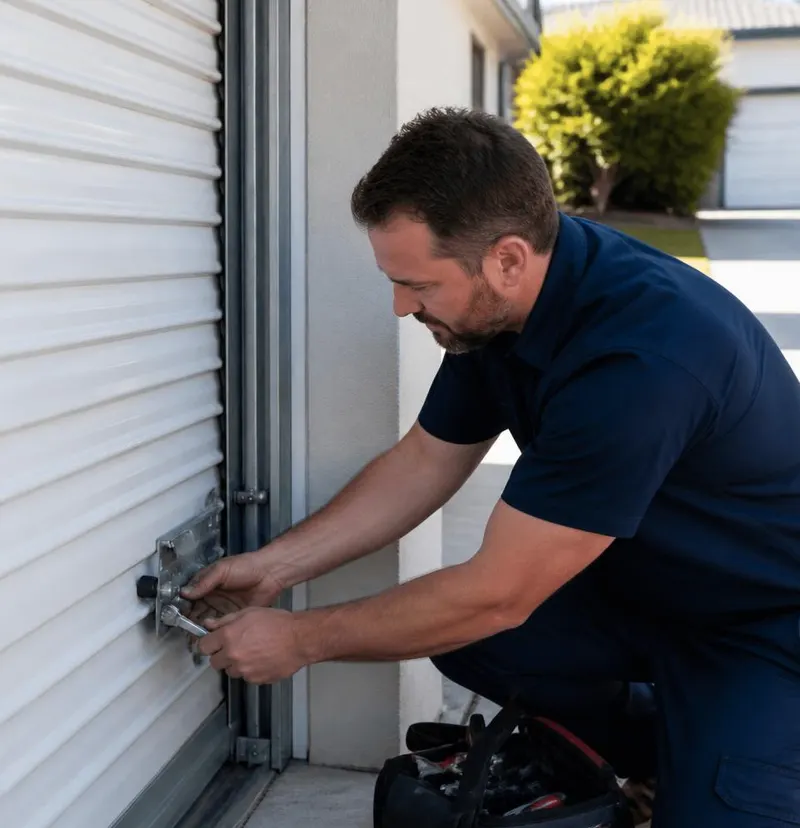 Off Track Door Repair in Satsuma